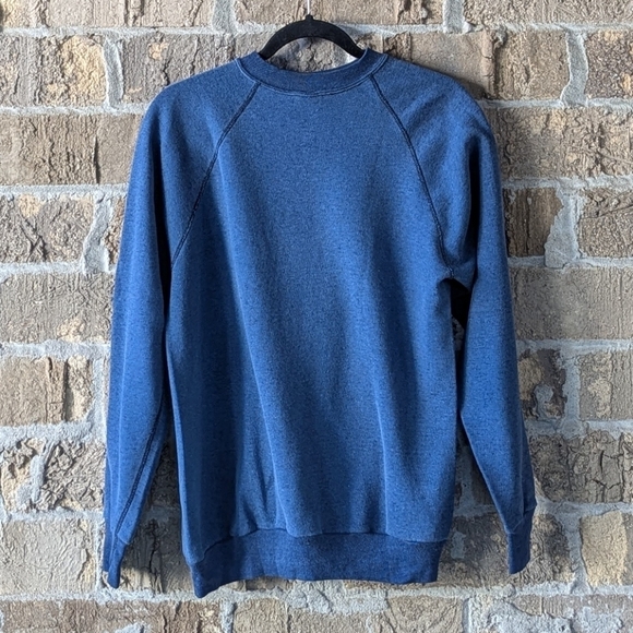 VTG 70s Tultex Oregon State Raglan Sleeve Crew Neck Sweatshirt Blue White Large - Picture 4 of 8